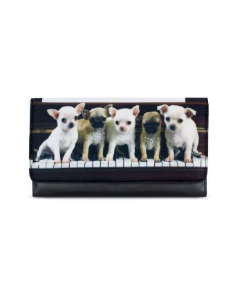 Grand compagnon - Porte-chéquier - Bébés chihuahuas piano